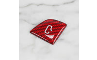 Self-Adhesive Carbon Fiber Door Button Sticker Scratch Protection Car Door Switch Button Sticker Wear-Resistant Strong Adhesion