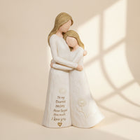 Hugging Mother and Daughter Figurine Sentimental Mother and Daughter Figurine