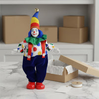 Ceramic Clown Doll Collectible Ceramic Clown Figurine High Quality for Shelf
