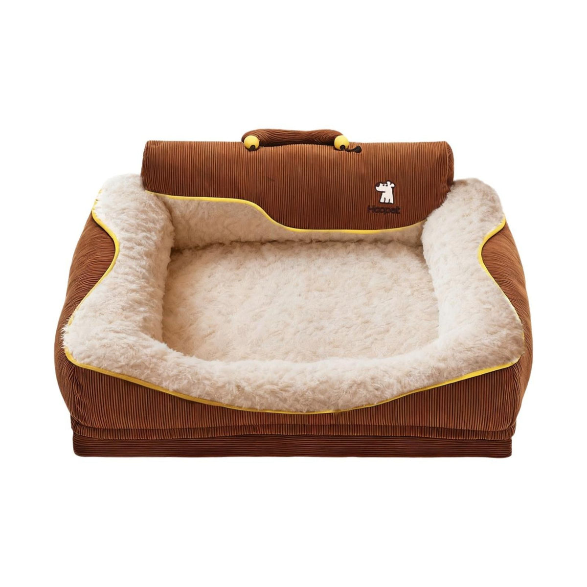 Washable pet bed with winter mat.
