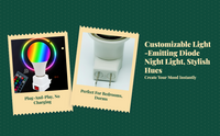 Dimmable LED night light, lavender