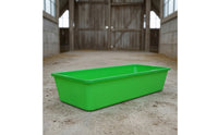Flat-Bottom Feed Trough Rectangular Water Trough Heavy-Duty Livestock Feeder Sturdy for Pasture