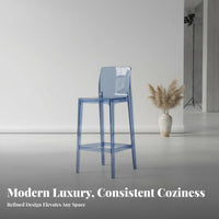 Counter Stool with Backrest Modern Minimalist Design Bar Chair Nordic Design aestheticSaving for Adults, Restaurant, Kitchen