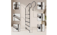 Stainless Steel Pool Ladder Wall-Mounted No-Embed Pool Ladder Resistant Entry and Exit System for Homeowners, Swimming Pools