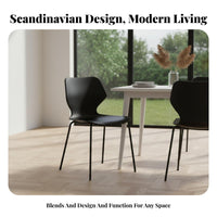 Molded Shell Chair Nordic Design Seating Furniture Minimalist for Home Office Workers, Business Owners, Dining Room, Reception Area, Kitchen