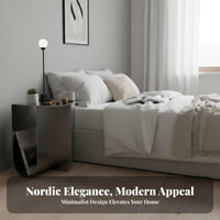 Bedside Stand Nordic Design Curved Metal Accent Table Minimalist Design
