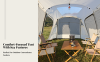 SUV Tailgate Tent, Tunnel Design, Waterproof for Camping