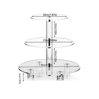 Clear Acrylic Cupcake Stand Transparent Acrylic Cupcake Easy to Assemble to Assemble Multi Tier Dessert Display for Wedding, Birthday, Event