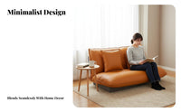 Adjustable Sleeper Loveseat Converts to Bed Floor Sofa Wide Two-Person Seat