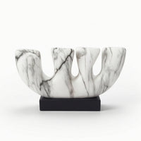 Mountain Sculpture with Base Modern Art Piece Geometric for Living Room, Office