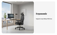 Ergonomic Mesh Chair Multi-Dimensional Armrests Ergonomic Mesh Swivel Chair