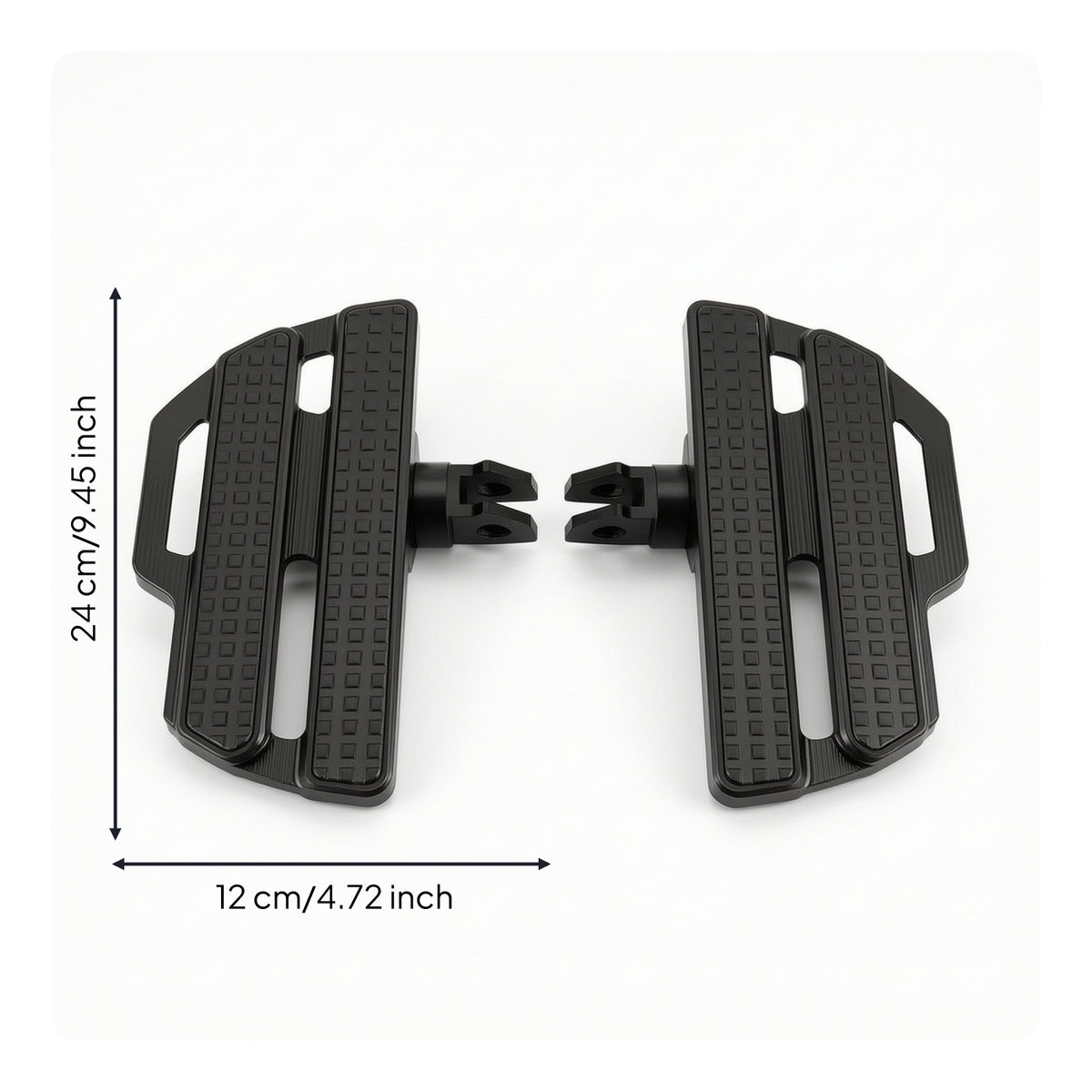 Anti-Slip Motorcycle Front Foot Peg Wide Motorcycle Front Footrest Aftermarket Footrests Strong for Highway Cruising