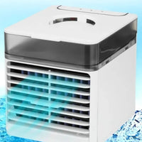 Portable Desktop Air Cooler Compact Mini Air Cooler White Spray Cooling Fan Boxy for Tabletop, Desk