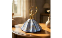 3D-Printed Ballerina Ornament with Skirt Base Stress-Relief Ballerina Ornament Decorative Dancer Statue Modern for Dancers, Workspace