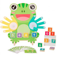 Educational Wooden Math Board with Clock Arithmetic Wooden Counting Board with Clock Preschool Manipulative Kindergarten for Preschoolers