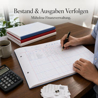 Ledger Book Set for Inventory, Cash, Bank, and General Accounts