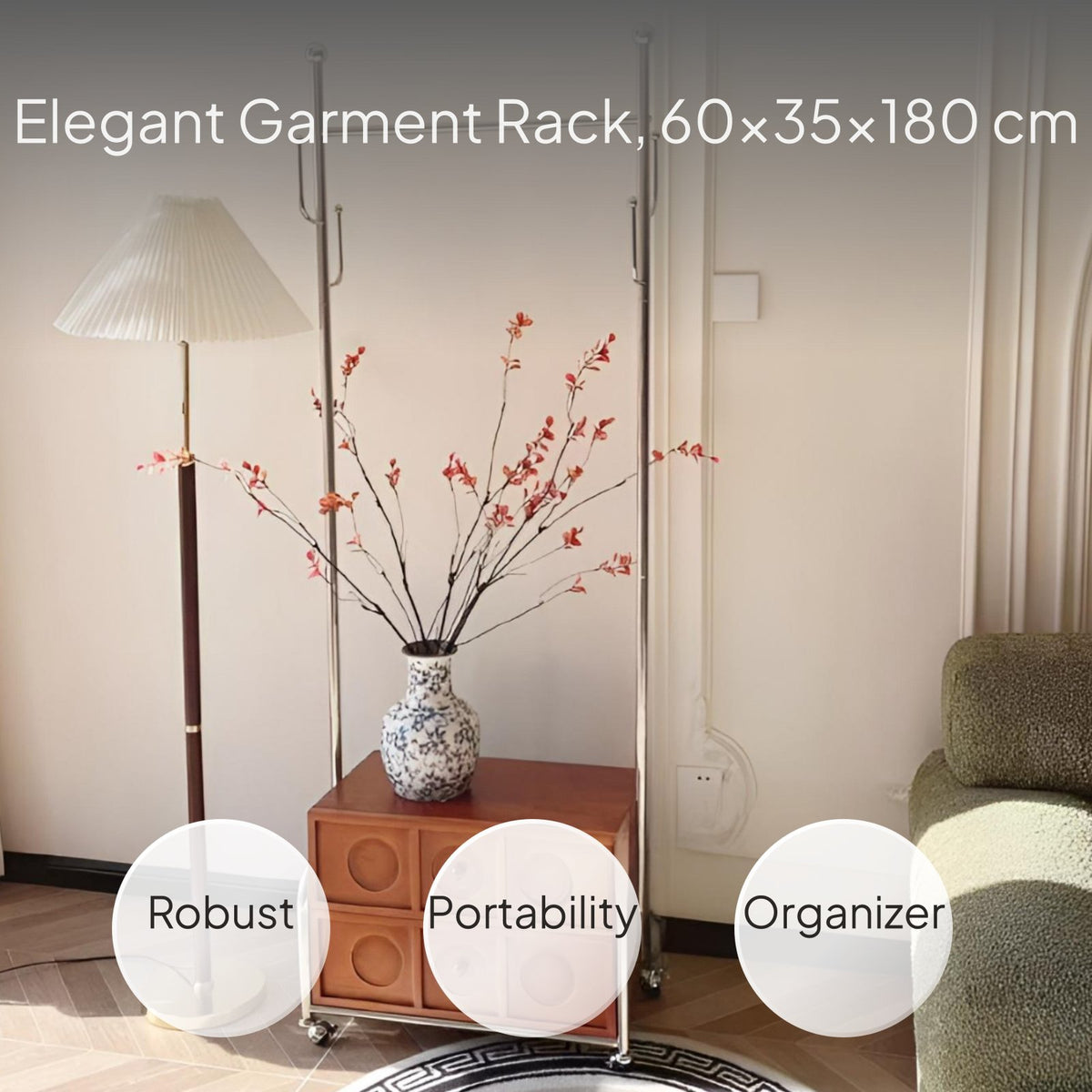 Hardwood Freestanding Coat Rack, Mobile Clothes Organizer