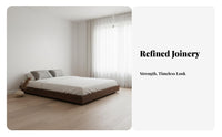 Headboardless levitating Bed Frame Nordic Design low-height Bed Frame Japanese design sensibility Bedroom Furniture for Apartment Dwellers, partners, Guest Room