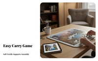 Lightweight Felt Jigsaw Board Set Large Capacity 1000 Piece Jigsaw Workstation Non-Slip Surface Game Accessory for Families, Adults, Seniors, Travel, Small Areas, Living Room, Vacation
