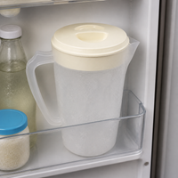Large Capacity Cold Water Pitcher with Lid for Refrigerator, Heat-Resistant Plastic Beverage Dispenser for Home and Commercial Use