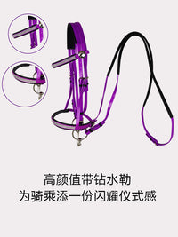 普通TPU英式带钻水勒缰绳 防滑耐磨可调节大小 马术用品