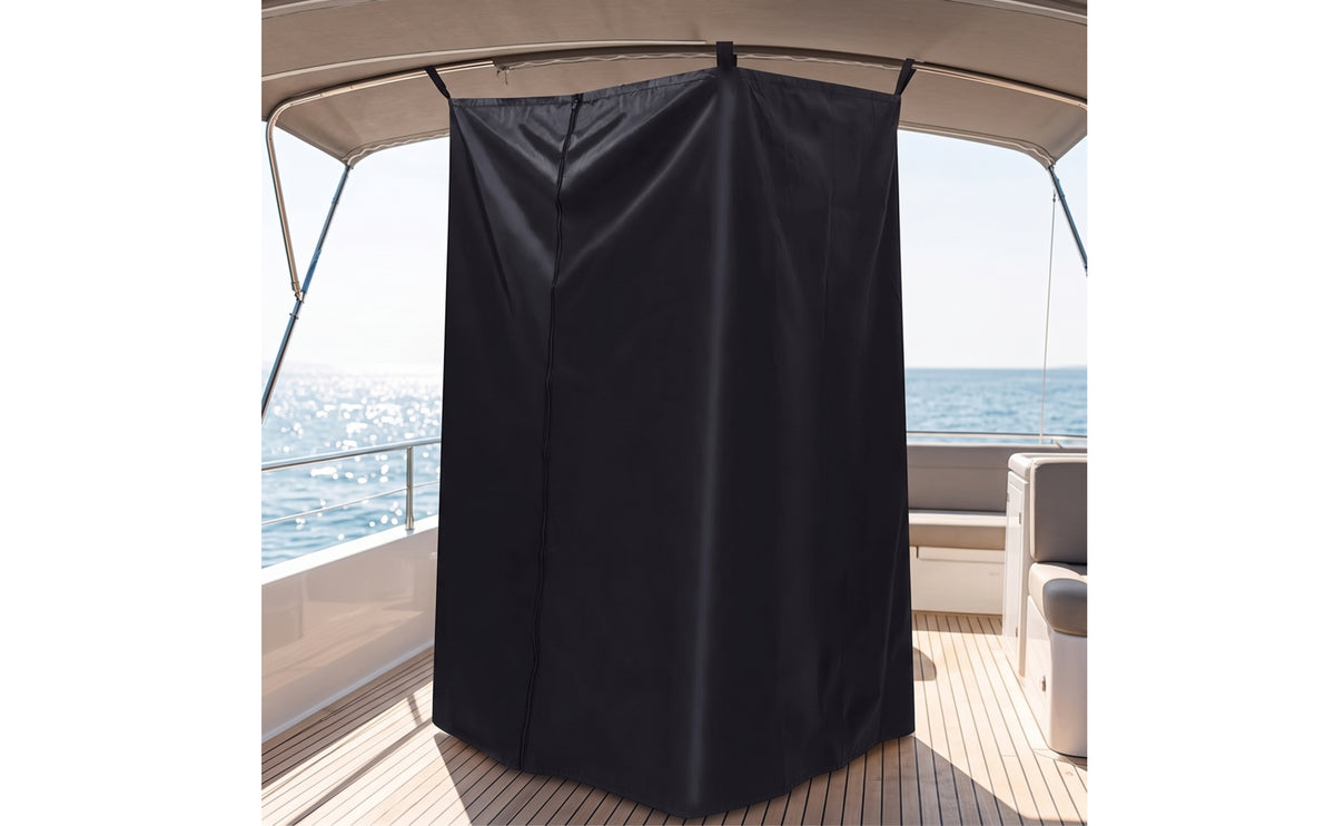 Hanging Privacy Curtain Outdoor Boat Changing Curtain Water-Resistant Hanging Privacy Enclosure for Boaters, Campers