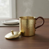 Hammered Copper Mug Handmade Copper Mug Smooth Inside Drinkware for Beer Serving