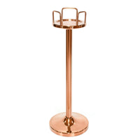 Ice Bucket Holder Portable Stainless Steel Pedestal Stand with Round Base Tarnish-resistant Fade-resistant Rust-resistant Suitable for Dining Rooms Outdoor Events