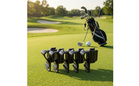 5 Pieces Clamp-Style Golf Bag Fasten-on Holder Compact Golf Bag Clip Slimline Long-Lasting for Golfers