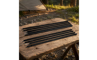2 Pieces Cylindrical Tent Poles Sturdy Tarp Poles Portable Shelter Support Rods Lightweight for Backpackers