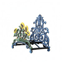 Wall-Mounted Hose Rack Ornamental Backplate Cast Iron Hose Holder Sturdy