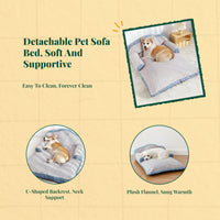 Rectangle Dog Bed, Washable Sofa, Removable Cover, Non-Slip