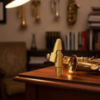 Gold Plated Brass Saxophone Mouthpiece Clear Tone B and B Soprano Saxophone