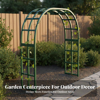 Metal Garden Arch Easy Assembly Rose Arch Trellis Weather-Resistant Climbing Plant Archway for Homeowners, DIY Enthusiasts, Pathway, Backyard, Patio