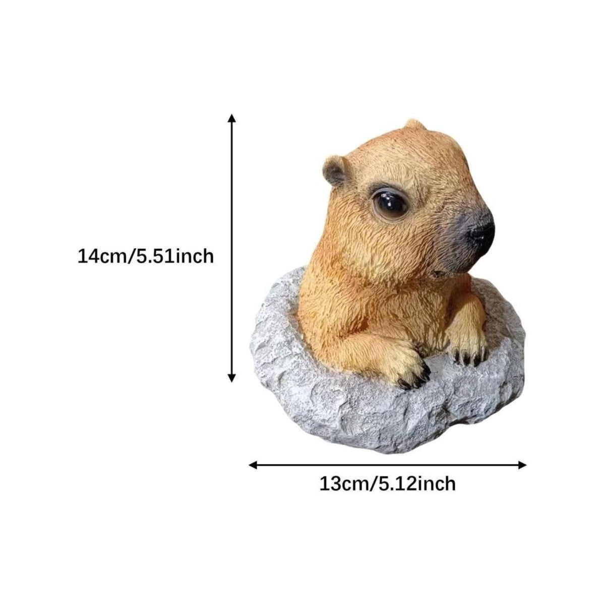 Groundhog Figurine Lifelike Design Groundhog Statue Charming Accent for Patio