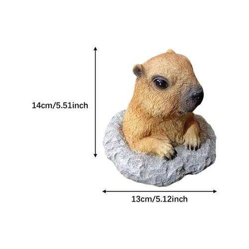 Groundhog Figurine Decorative Groundhog Statue Weather-Resistant for Patio