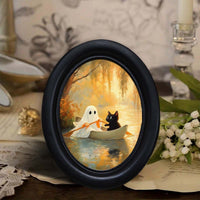 Cartoon Ghost Wooden Picture Frame for Desk, Living Room, Dining Room, Entryway