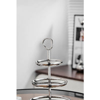 Nordic Light Luxury Stainless Steel Three-Tier Fruit Plate with Stand