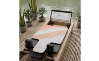 Exercise Mat Suede Pilates Mat Printed Rounded Corners for Studio, Home Workouts