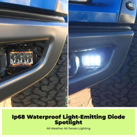 Waterproof LED truck light, focused beam