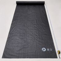 50m Black HDPE Tarpaulin, Anti-Infiltration PEHD Geomembrane Waterproofing Membrane for Outdoor Ponds, Pools and Water Tanks, UV Resistant
