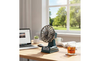 Retro Desk Fan Adjustable Angle Vintage Design Table Fan Portable for Students