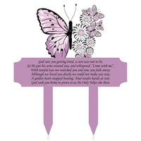 Memorial Plaque Poem Inscription Cemetery Memorial Stake Sign Meaningful Inscription Heart Grave Decoration for Gravesite