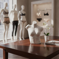 Female Torso Mannequin Glossy Mannequin Torso with Stand Armless for Fashion Showroom