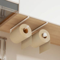 Cabinet and Drawer Wall Mounted Holder for Hanging Kitchen Paper Roll Under Towel No Drill for Home Cook