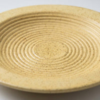Retro Ceramic Plate, Rust Red Coarse Pottery 8.9-inch