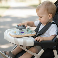 Wooden Steering Wheel Toy Child-Centered Influenced Car Dashboard Busy Board Fine Motor Skills Development Pushchair Steering Wheel Toy