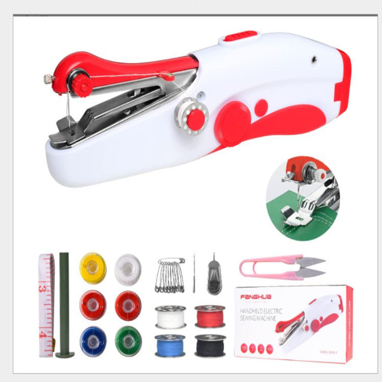 Mini Electric Double-Needle Handheld Sewing Machine for Home Use