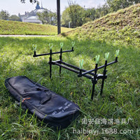 Aluminum Alloy Telescopic Fishing Rod Holder, 3-Head, for Sea Fishing