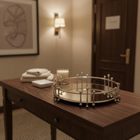 Metal Mirrored Tray Iron Art Home Decor Modern Minimalist for Bathroom, Bedroom